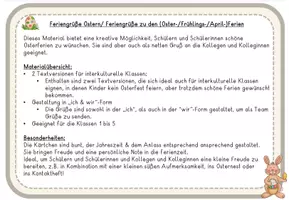 Vorschau - Anderer Materialtyp - bunte Feriengrüße Botschaft Ostern Frühling Kontaktheft - Seite 2