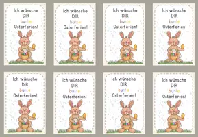 Vorschau - Anderer Materialtyp - bunte Feriengrüße Botschaft Ostern Frühling Kontaktheft - Seite 3