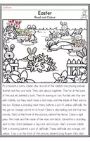 Vista previa - Hojas de trabajo - Easter - Read & Colour - página 2