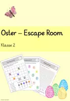 Vorschau - Arbeitsblätter - Ostern - Escape Room Klasse 2 (Mathe & Deutsch) - Deckblatt