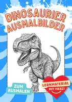 Vorschau - Ausmalbild Tyrannosaurus Kunst Ausmalbilder T-rex ausmalen Dinosaurier - Deckblatt