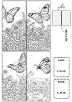 Vorschau - Lesezeichen Schmetterlinge Buchzeichen Kunst Insekten basteln Ausmalbilder - Seite 3