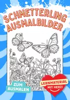 Vorschau - Mal- und Bastelvorlagen - Schmetterling Ausmalbilder - Deckblatt