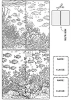 Vorschau - Mal- und Bastelvorlagen - Lesezeichen Korallenriff Buchzeichen Kunst Fische basteln Ausmalbilder - Seite 3