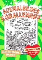 Vorschau - Arbeitsblätter - Korallenriff Kunst Ausmalbilder Fische ausmalen Zwischendurch - Deckblatt