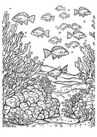 Vorschau - Arbeitsblätter - Ausmalbild Korallenriff Kunst Ausmalbilder Fische ausmalen Lückenfüller - Seite 3