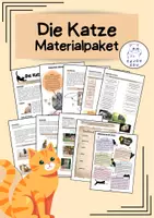Vorschau - Arbeitsblätter - Die Katze - Materialpaket - Deckblatt