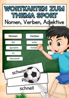 Vorschau - Präsentationen/Tafelbilder - SPORT - Nomen, Verben, Adjektive (Wortarten üben) - Deckblatt