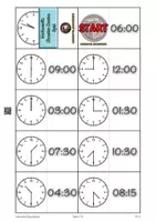Vorschau - Arbeitsblätter - Mathematik: Uhr lesen - Uhrzeiten Domino - Seite 1