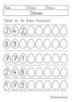 Vorschau - Spiele - Reihenfolgen fortsetzen mit bunten Ostereiern 🐣 - Seite 1