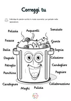 anteprima - Esercizi - Riepilogo ortografico: Ricicliamo le parole - Pagina 1