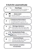 Vorschau - Arbeitsblätter - 6 Schritt Lesemethode: Fächer - Deckblatt
