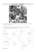 Vorschau - Arbeitsblätter - Wortarten "Ostern", 4 Arbeitsblätter - differenziert, Klasse 2-5 - Seite 1