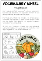 Vorschau - Arbeitsblätter - VEGETABLES - Vocabulary Wheel - Seite 1
