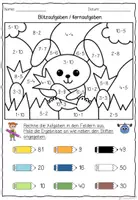 Vorschau - Arbeitsblätter - Rechnen & Malen – Blitzaufgaben / Kernaufgaben 1·1 🐰🎨Rechenmalblätter Einmaleins - Seite 2
