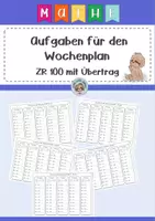 Vorschau - Arbeitsblätter - ZR 100 mit Übergang - Aufgaben für den Wochenplan - Deckblatt
