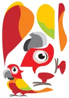 Vorschau - Mal- und Bastelvorlagen - Bastel-Puzzle: Papagei 🦜 Ausdrucken, Ausmalen, Ausschneiden und Zusammenkleben - Seite 2