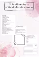 Vorschau - Arbeitsblätter - actividades de verano (vacaciones de verano) - Schreibanlass - Deckblatt