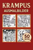 Vorschau - Mal- und Bastelvorlagen - Krampus Ausmalbilder (50 Malvorlagen) inkl. Stundenentwurf (PDF) - Deckblatt