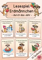 Vorschau - Spiele - Lesespiel Erdmännchen "durch das Jahr" - Deckblatt