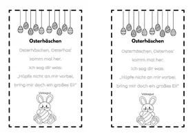 Vorschau - Mal- und Bastelvorlagen - Gedicht Osterhäschen - 3 Versionen - Seite 1