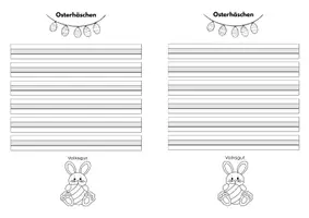 Vorschau - Mal- und Bastelvorlagen - Gedicht Osterhäschen - 3 Versionen - Seite 2