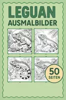 Vorschau - Mal- und Bastelvorlagen - Leguan Ausmalbilder (50 realistische Malvorlagen) inkl. Stundenentwurf (PDF) - Deckblatt