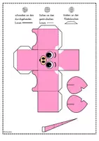 Vorschau - Mal- und Bastelvorlagen - Schwein Schachtel Basteln Geschenkbox - Seite 1