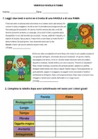 anteprima - Esercizi - lavoro su differenze tra FAVOLA E FIABA - Pagina 1