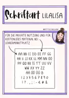 Vorschau - selbst erstellte Schriftarten - Schriftart „LilaLisa“ - Deckblatt