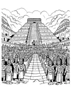 Vorschau - Arbeitsblätter - Azteken Ausmalbilder - Seite 3