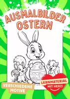 Vorschau - Arbeitsblätter - Ausmalbild Ostereier Kunst Ostern Ausmalbilder Osterhase ausmalen - Deckblatt