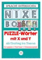Vorschau - Spiele - Merkwörter mit x und y. Puzzle-Wörter zur Einführung - Deckblatt