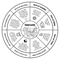 Vorschau - Mal- und Bastelvorlagen - KINDERRECHTE - Legekreis/ Puzzle - Seite 1