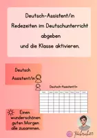 Vorschau - Anderer Materialtyp - Deutsch-Assistent/in! Redeanteile in Deutsch abgeben! - Seite 1