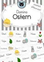 Vorschau - Spiele - Domino "Ostern" - zweifach differenziert - Deckblatt