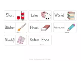 Vorschau - Spiele - Domino "Schulsachen" - zweifach differenziert - Seite 2
