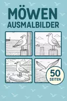 Vorschau - Mal- und Bastelvorlagen - Möwen Ausmalbilder (50 Malvorlagen) inkl. Stundenentwurf (PDF) - Deckblatt