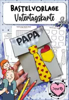 Vorschau - Mal- und Bastelvorlagen - Vatertag | Bastelvorlage Hemdkarte | Vatertagsgeschenk | Grundschule - Deckblatt