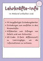 Vorschau - Arbeitsblätter - Invitations - Asking for Party Details - Seite 1