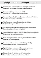 Vorschau - Arbeitsblätter - AB Collage | Kunst | Arbeitsblätter mit Fragen + Lösungen - Seite 3