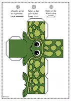 Vorschau - Mal- und Bastelvorlagen - Schildkröte Schachtel basteln - Geschenkbox - Seite 2