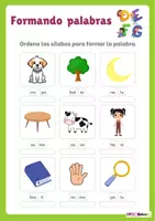 Vista previa - Hojas de trabajo - Formando palabras - página 1