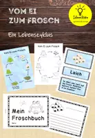 Vorschau - Arbeitsblätter - Vom Ei zum Frosch - ein Lebenszyklus - Deckblatt