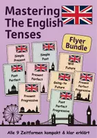 Vorschau - Stationenlernen - Mastering The English Tenses – 9 kompakte Flyer für den Unterricht - Deckblatt