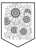 Vorschau - Arbeitsblätter - Sonnenblumen Girlande zum Ausmalen Blumen Kunstidee Ausmalbilder - Seite 2