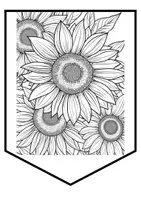 Vorschau - Arbeitsblätter - Sonnenblumen Girlande zum Ausmalen Blumen Kunstidee Ausmalbilder - Seite 3