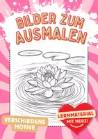 Vorschau - Arbeitsblätter - Ausmalbild Wasserlilie Mandala Kunst Blumen Ausmalbilder ausmalen - Deckblatt