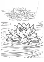 Vorschau - Arbeitsblätter - Ausmalbild Wasserlilie Mandala Kunst Blumen Ausmalbilder ausmalen - Seite 3