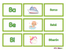 Vista previa - Tarjetas / Manipulativos - Sílabas directas - página 1